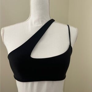 Mikoh Asymmetrical Black Bralette